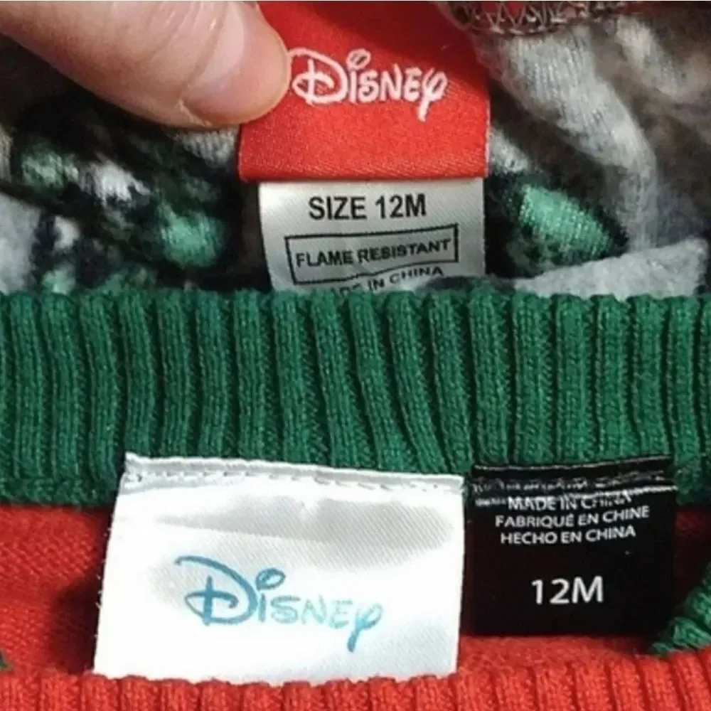 Disney VTG Mickey‎ Mouse Knit Sweater with Printed Fleece Pants Size 12M